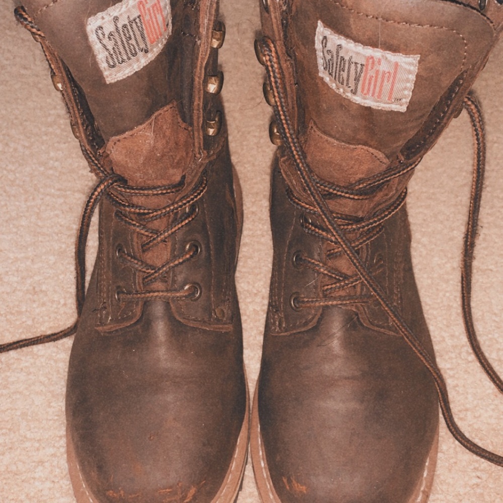 safety girl size 6 steel toe work boots